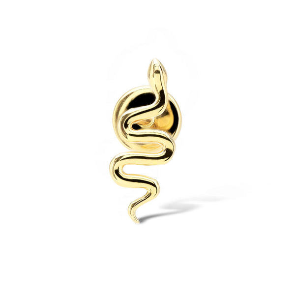 Snake Piercing 18K Gold or Whitegold Stud
