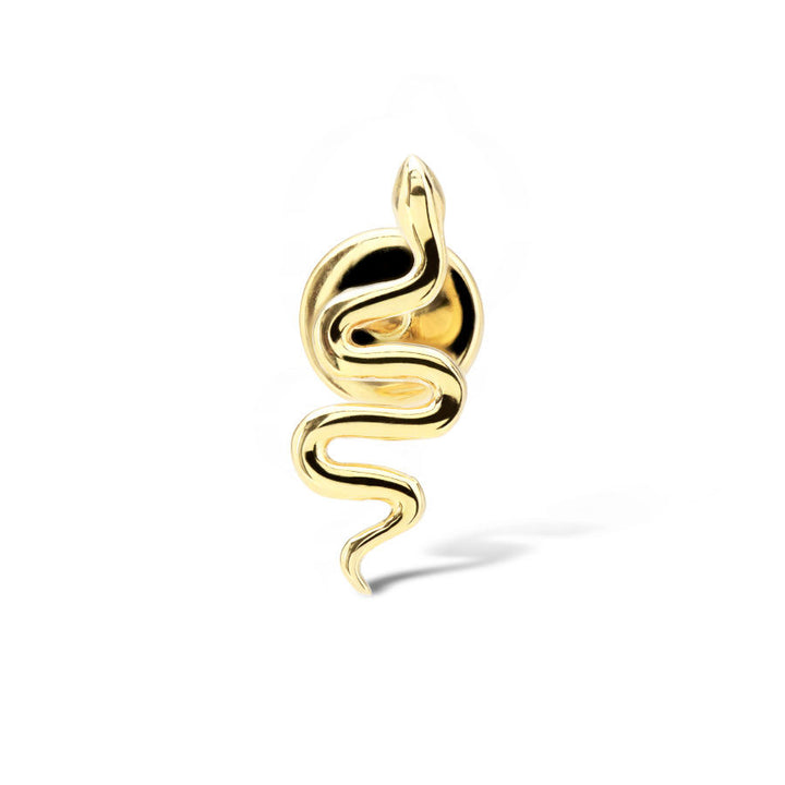 Slange Piercing 18K Guld el. Hvidguld Ørestik
