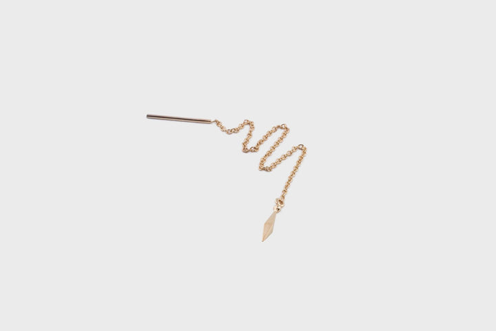 IX Spear Gold Plated Earring