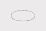 IX Figaro Silver Anklet