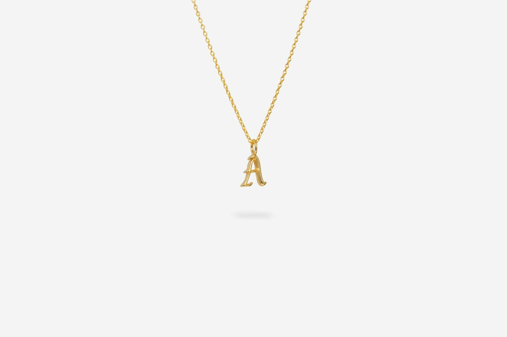IX A Letter 22K Gold Plated Pendant