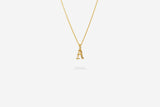 IX A Letter 22K Gold Plated Pendant