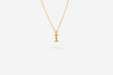 IX I Letter 22K Gold Plated Pendant