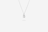 IX B Letter Silver Pendant