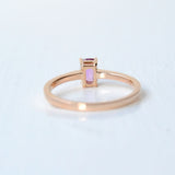 Digu Rosa 18K Rosaguld Ring m. Diamanter & Safir