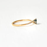 Hima Kola 18K Gold Ring w. Sapphire & Diamonds