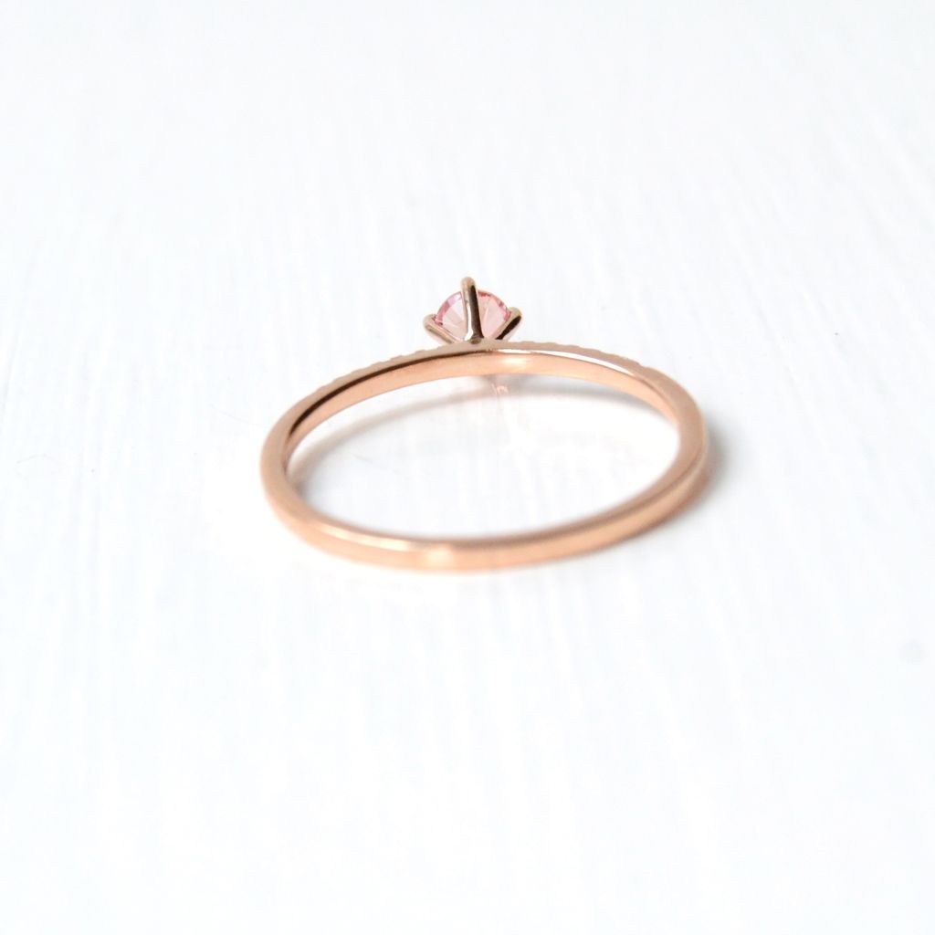 Hima Pic 18K Rosegold Ring w. Sapphire & Diamonds