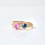 Hima Pic 18K Rosegold Ring w. Sapphire & Diamonds