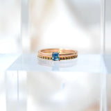 Kola Ekala 18K Rosegold Ring w. Sapphire