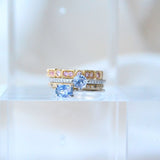 Loku Ekala 18K Whitegold Ring w. Sapphire