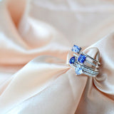 Loku Ekala 18K Whitegold Ring w. Sapphire