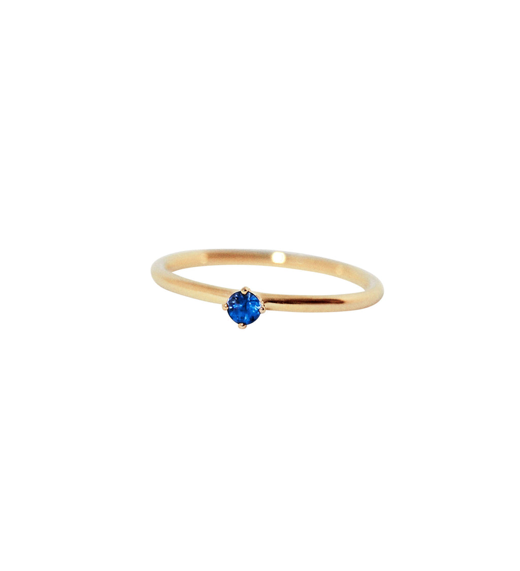 Malene 2.5 Blue 14K Gold Ring w. Sapphire