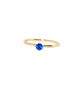 Malene 3.5 Blue 14K Gold Ring w. Sapphire