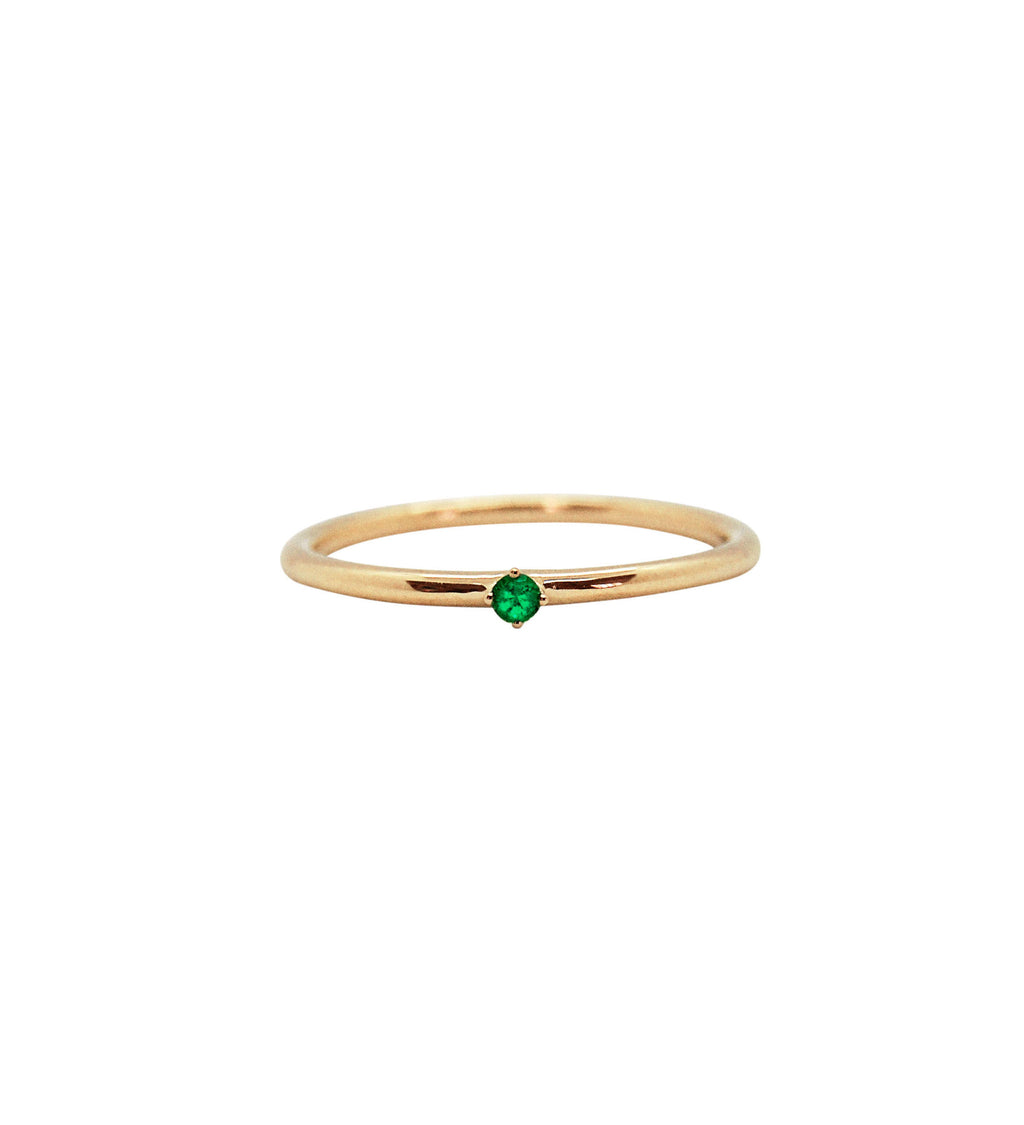 Malene 1.8 Green 14K Gold Ring w. Emerald