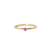 Malene 2.5 Pink 14K Gold Ring w. Sapphire