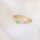 Marie 14K Gold Ring w. Sapphire & Diamonds