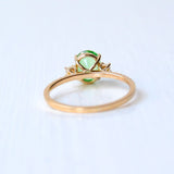 Minti 18K Guld Ring m. Tsavorit Sten & Diamanter