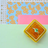 Minti 18K Guld Ring m. Tsavorit Sten & Diamanter