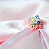 Nil Pata 18K Gold Ring w. Diamonds & Sapphire