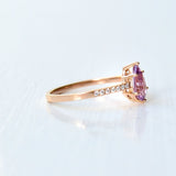 Rosa Nutana 18K Rosegold Ring w. Sapphire & Diamonds