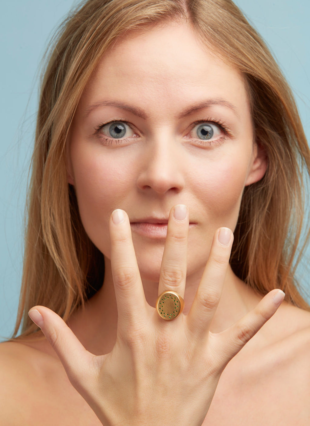 Sabine 14K Gold Ring w. Tsavorites