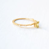 Sanré 18K Gold Ring w. Diamond & Sapphire