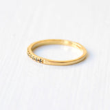 Sarah Lil Black 14K Gold Ring w. Diamonds