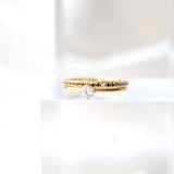 Sarah Lil Black 14K Gold Ring w. Diamonds