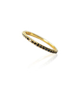 Sarah Lil Black 14K Gold Ring w. Diamonds