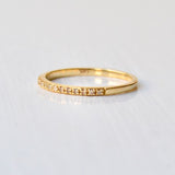 Sarah Lil Champagne 14K Gold Ring w. Diamonds