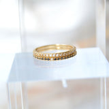 Sarah Lil Champagne 14K Gold Ring w. Diamonds