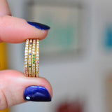 Sarah Lil Green 14K Gold Ring w. Diamonds & Tsavorites