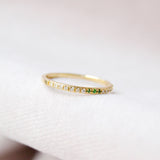 Sarah Lil Green 14K Gold Ring w. Diamonds & Tsavorites