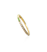 Sarah Lil Green 14K Gold Ring w. Diamonds & Tsavorites