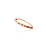 Sarah Lil Orange 14K Rosegold Ring w. Sapphires & Topaz