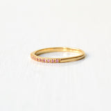 Sarah Lil Pure Baby Pink 14K Gold Ring w. Sapphires