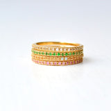 Sarah Lil Pure Baby Pink 14K Gold Ring w. Sapphires