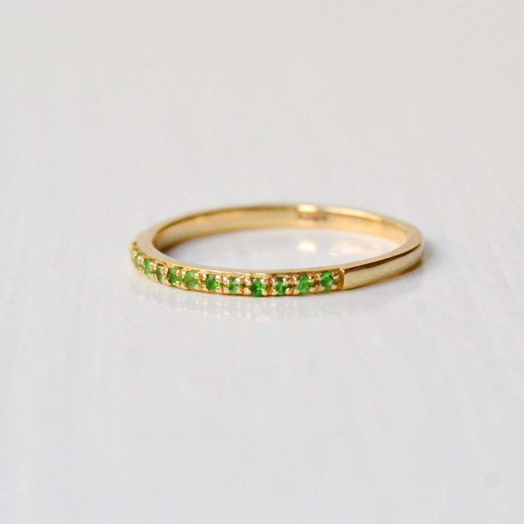 Sarah Lil Pure 14K Gold Ring w. Tsavorites