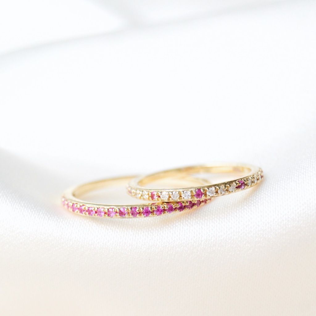 Sarah Lil Pure 14K Gold Ring w. Sapphires