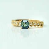 Tanakola 18K Gold Ring w. Sapphire & Diamonds