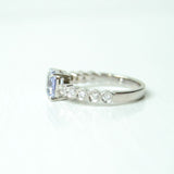 Tanasudu 18K Whitegold Ring w. Sapphire & Diamonds