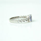 Tanasudu 18K Whitegold Ring w. Sapphire & Diamonds