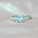 Tanasudu 18K Whitegold Ring w. Sapphire & Diamonds