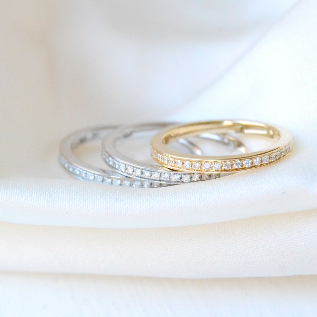 Tina Pavé Yellow 14K Gold Ring w. Diamonds