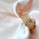 Trine Ji Light Pink 14K Gold Ring w. Sapphires