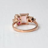 Varnaya Taruva 18K Guld Ring m. Turmalin, Safir, Rubin & Diamanter