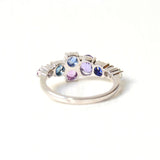 Varnaya Vatina 18K Guld Ring m. Safirer, Amethyst, Tsavorit Sten & Diamanter