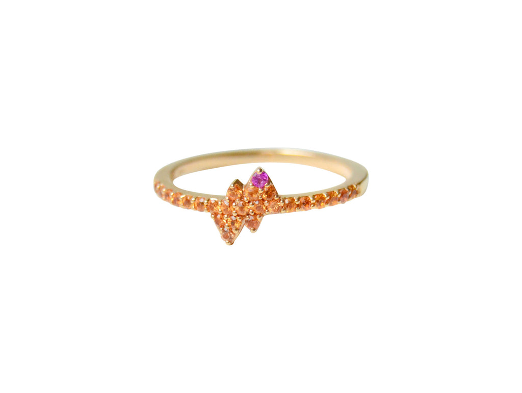 Mai 18K Gold Ring w. Sapphires
