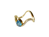 Mutu Kola 18K Gold Ring w. Diamonds & Sapphires