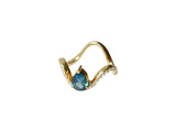 Mutu Kola 18K Gold Ring w. Diamonds & Sapphires